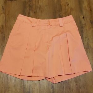 Lady hagan pleated front peach golf shorts